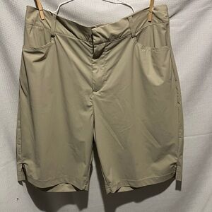 Classic Men's Beige Flat Front Shorts
